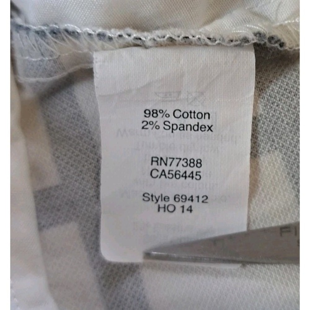 J.Crew Ankle Pants 10 Ivory Black Windowpane Flat Front Pockets Stretch Preppy - Picture 6 of 12